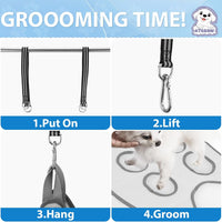Ateson Pet Grooming Hammock - XXS for Cats & Tiny Dogs 8LB / Gray - image 3