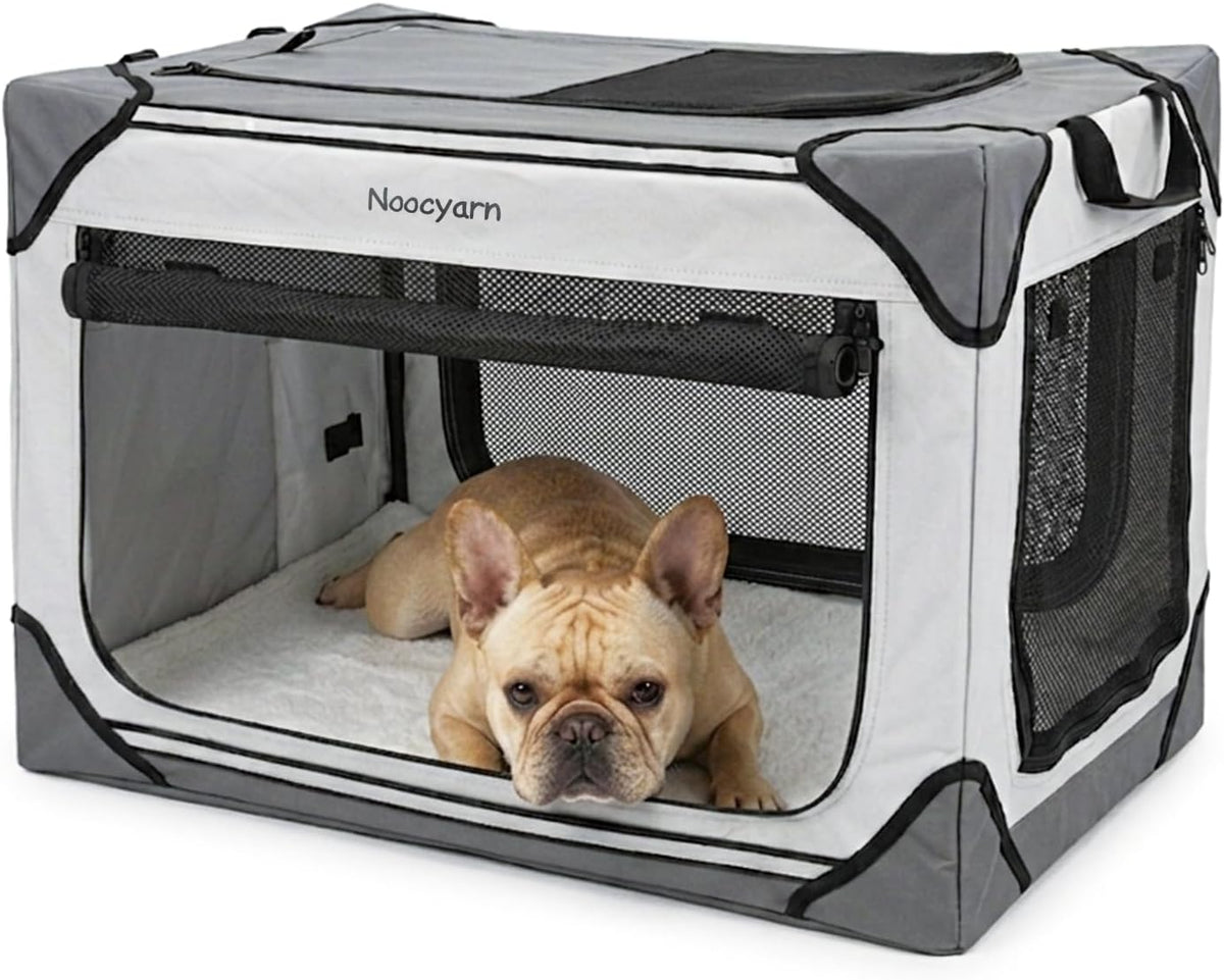 Collapsible Dog Crate for Large Dogs 36 Inch - Light Grey / 26.0"L x 18.0"W x 18.0"H
