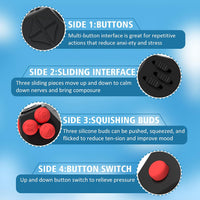 Fidget Dodecagon-12 Sided Fidget Toy Cube for Kids - A4 Black Red - image 3