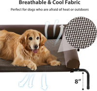 RRPETHOME Elevated Cooling Dog Cot 43x31" - Brown / 54.0"L x 34.0"W x 8.0"Th - image 3