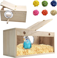 Transparent Parakeet Nesting Box - M: 9.84"x5.1"x5.1": 