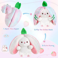 MIAODAM 11 inch reversible Halloween bat plush in purple - view 19