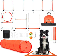 Dog Agility Course Backyard Set，Dog Agility Equipment - 15 PCS SET