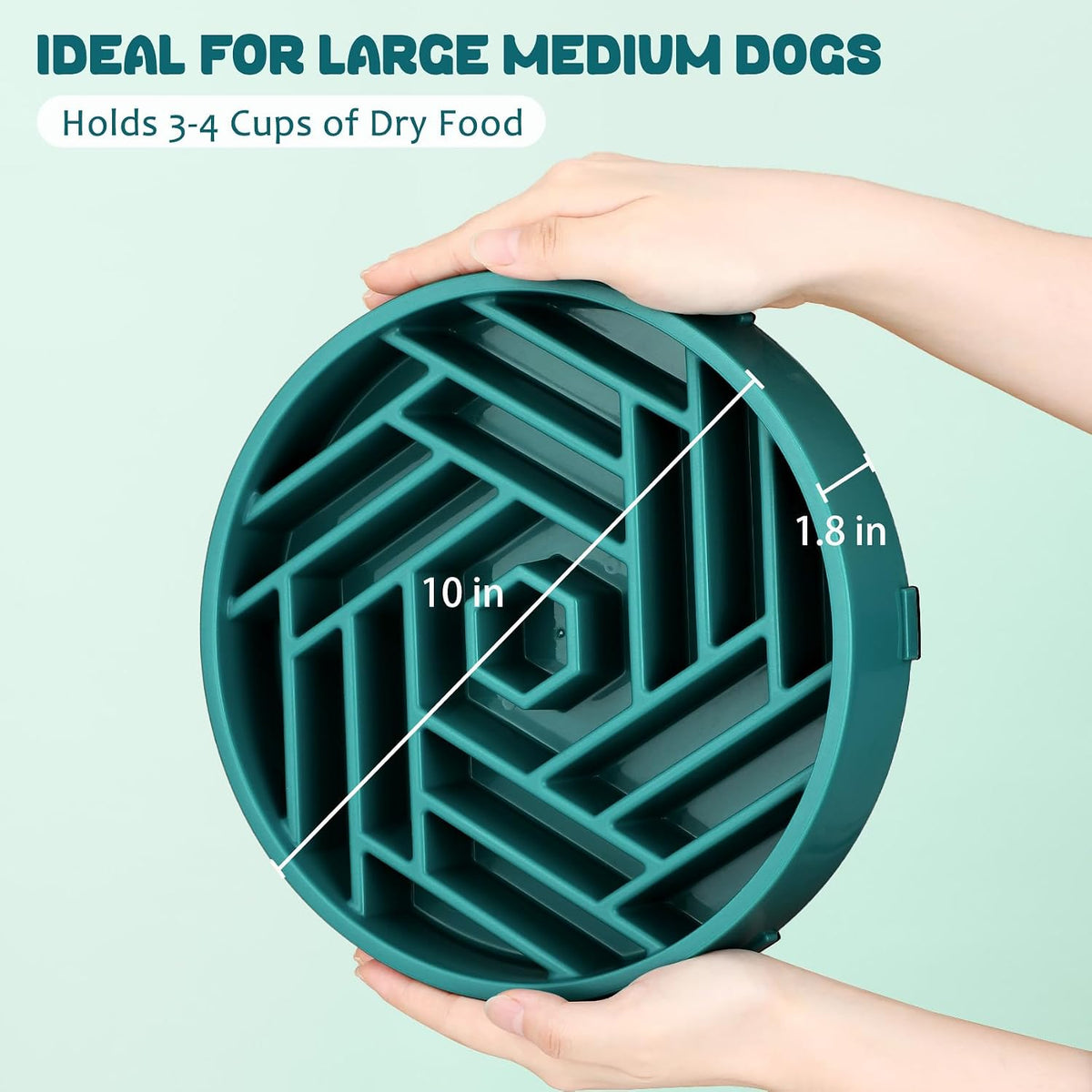 WHIPPY Slow Feeder Dog Bowl - green - image 4