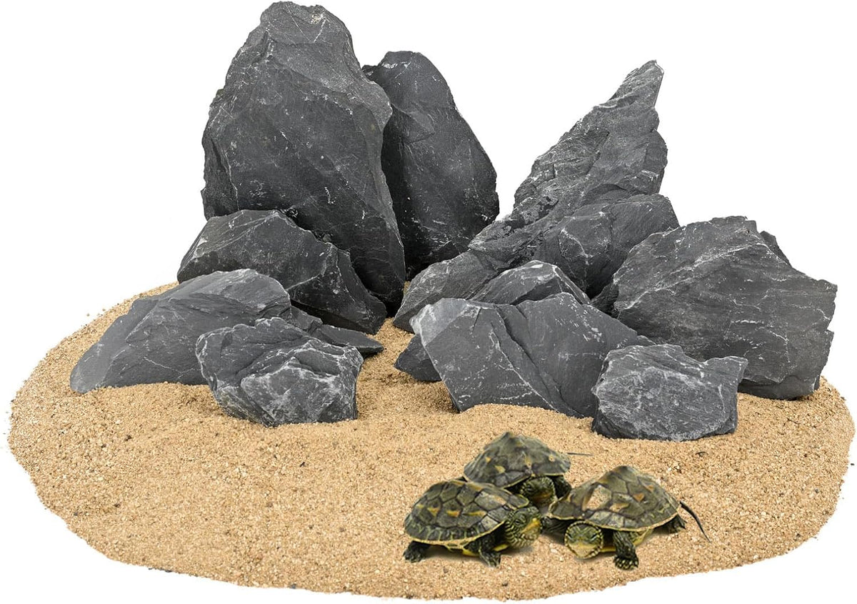 Aquarium Rock Natural Slate Rocks 2 to 4 inch Aquariums Stone - 10lb(2-7'') - image 2