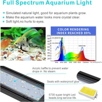 hygger 14W Full Spectrum Aquarium Light with Aluminum Alloy Shell - 32W (46-52 inch) - image 3