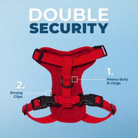 Voyager Escape-Proof Step-in Harness & Leash, Moss Green - Red / XS (Chest: 13 - 16") - image 2