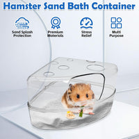 PINVNBY Large Hamster Sand Bath Container Chinchilla Dust Bathroom - Medium: Cheese style - image 2
