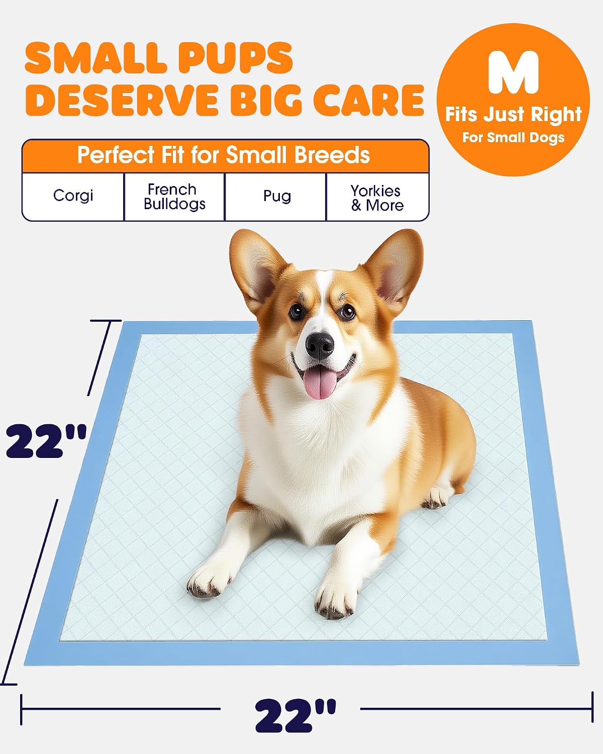 Powools Puppy Pads, Super Absorbent, Spill-Proof - 22" × 22" - 150 Packs - image 2