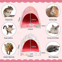 UPINS 2 Pack Guinea Pig Hideout, Washable Small Animal House Bed – Daily Care for Small Pets - 6.8 x 7.4 inch / Pink White - image 4