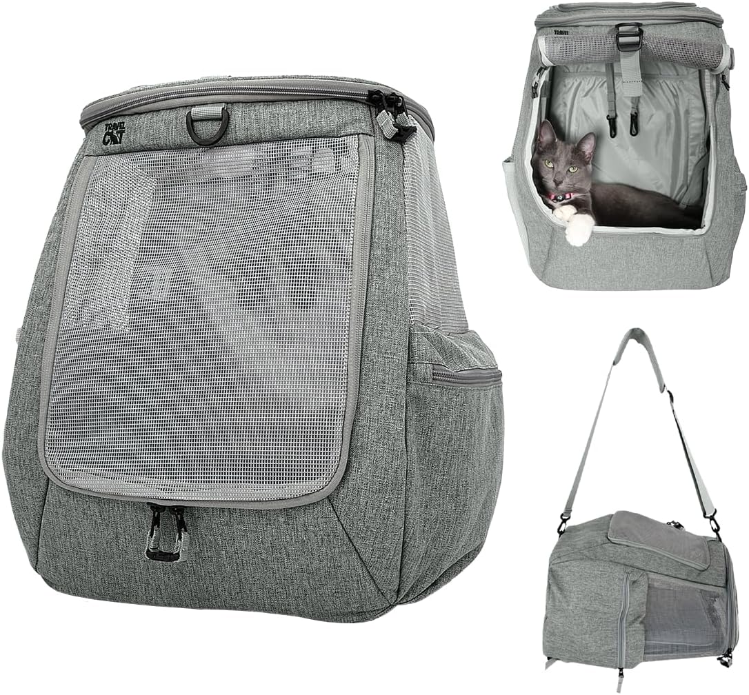 Travel Cat Backpack Carrier - Grey