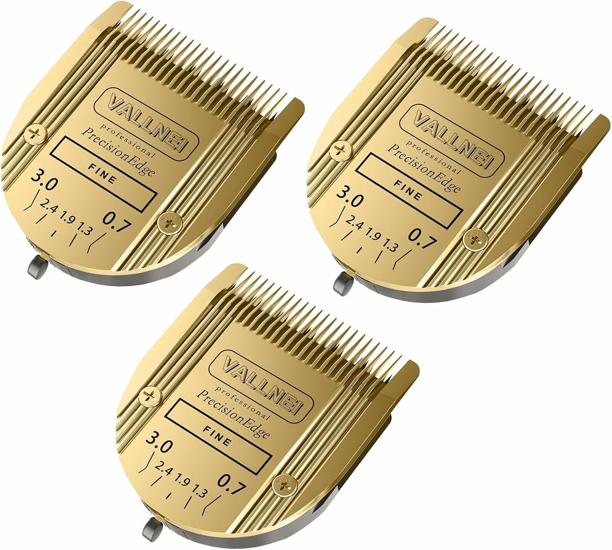 3-Pack 5-in-1 Replacement Blade Compatible with Wahl Animal Bravura - Gold / 3 Pack
