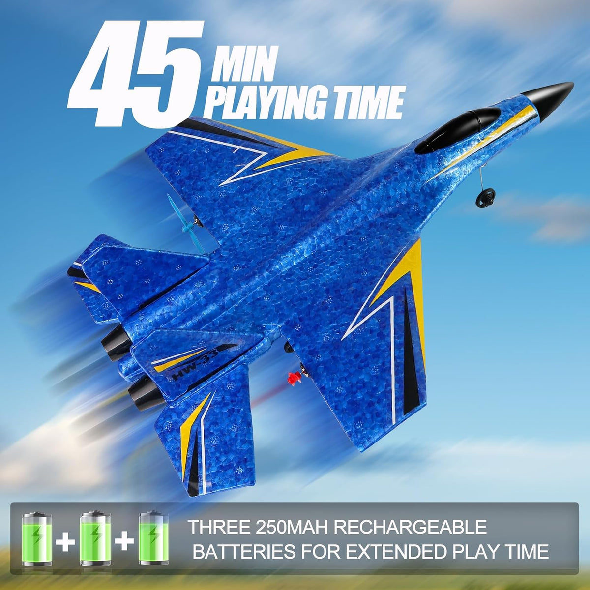 Crohorizon foam RC airplane for beginners with six-axis gyro and lights - view 24