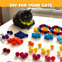 TEAWOO 50Pcs Cat Toys Pom Pom Balls with 1 Launcher Set - 2 launchers & 100 balls - image 3