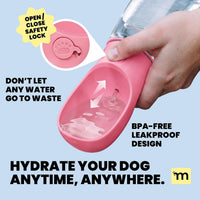 MalsiPree Dog Water Bottle Dispenser, Leak-Proof - Pink / 12oz - Standard - image 2