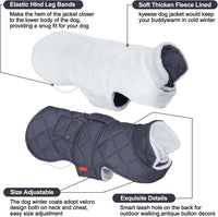 KYEESE Waterproof & Windproof Dog Coat for Small Dogs Puffer Jacket – Essentials for Dogs - Small / 03# Gray - image 2