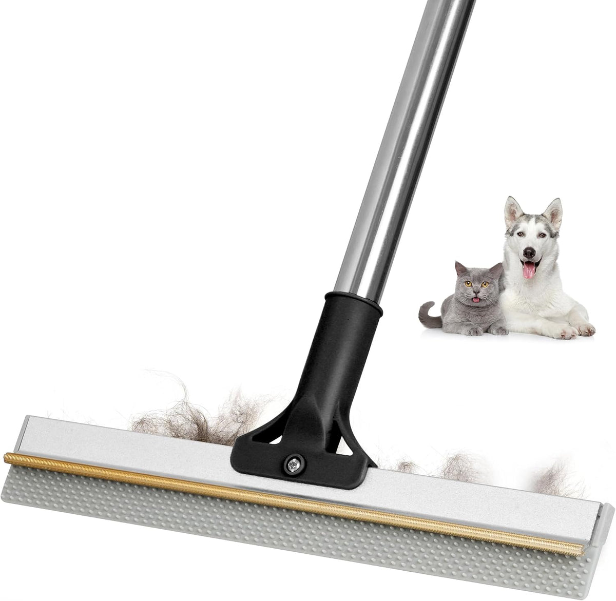 Carpet Rake for Pet Hair Removal Tool - Black