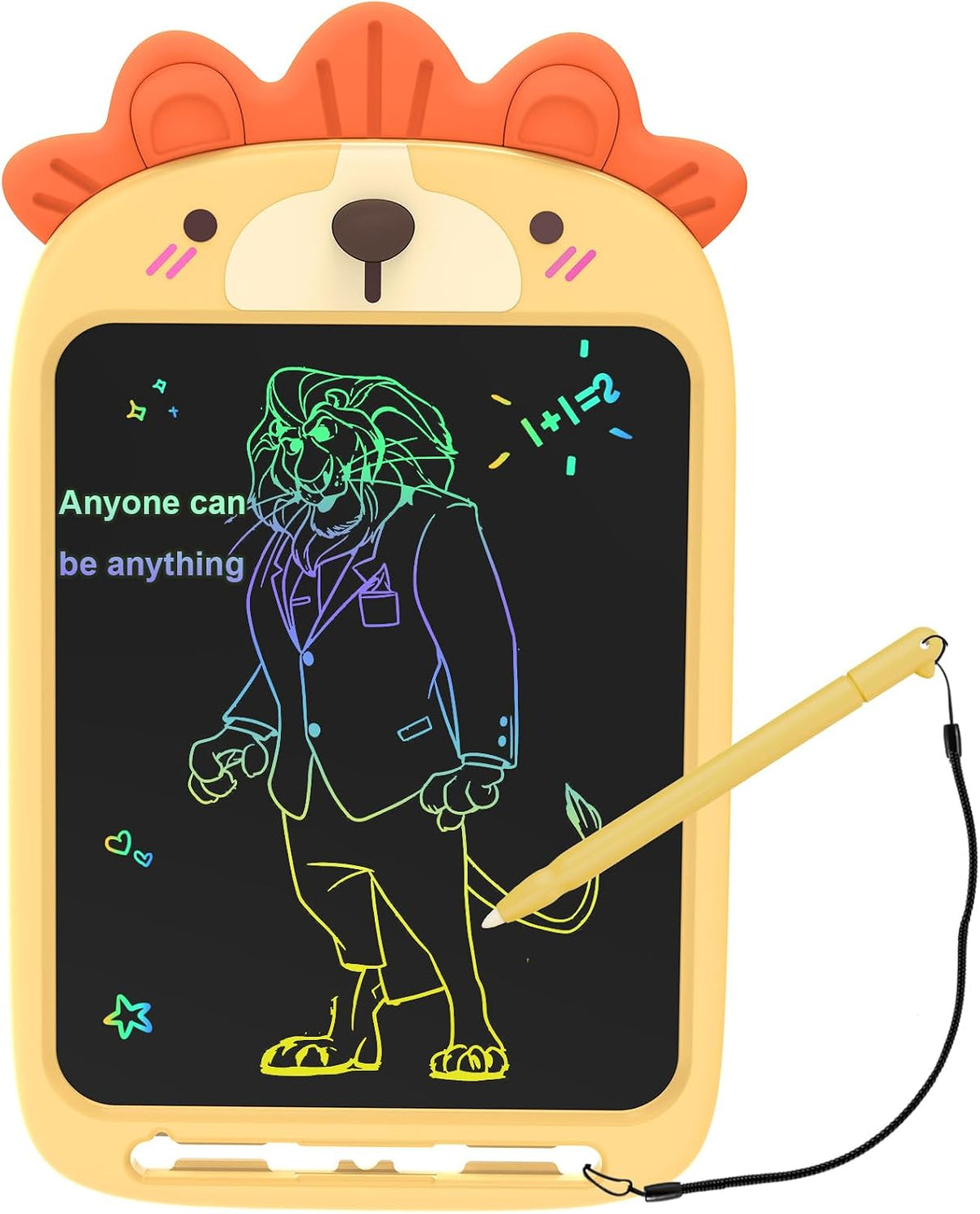 CHAFEGY lion LCD writing tablet for kids, 10 inch colorful doodle board with stylus