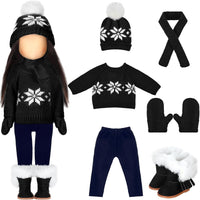 Bencailor Christmas doll clothes for 18 inch dolls in red and white cowgirl style with hat and boots - view 7