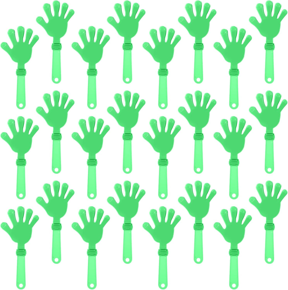 24 royal blue plastic hand clapper noisemakers, 7.5 inches long - view 3
