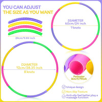 Vinsot snap together plastic hoops for kids in multicolor detachable sections - view 10