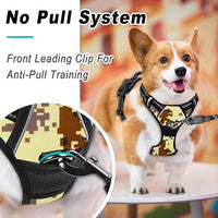 BARKBAY No Pull Dog Harness Large Step in Reflective Dog Harness with Front Clip and Easy Control Handle for Walking Training Running(Desert camo,S)