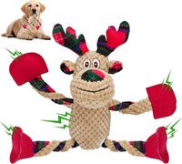 Squeaky Dog Toys, Stuffed Large Dog Toys to Keep Them Busy - Red A