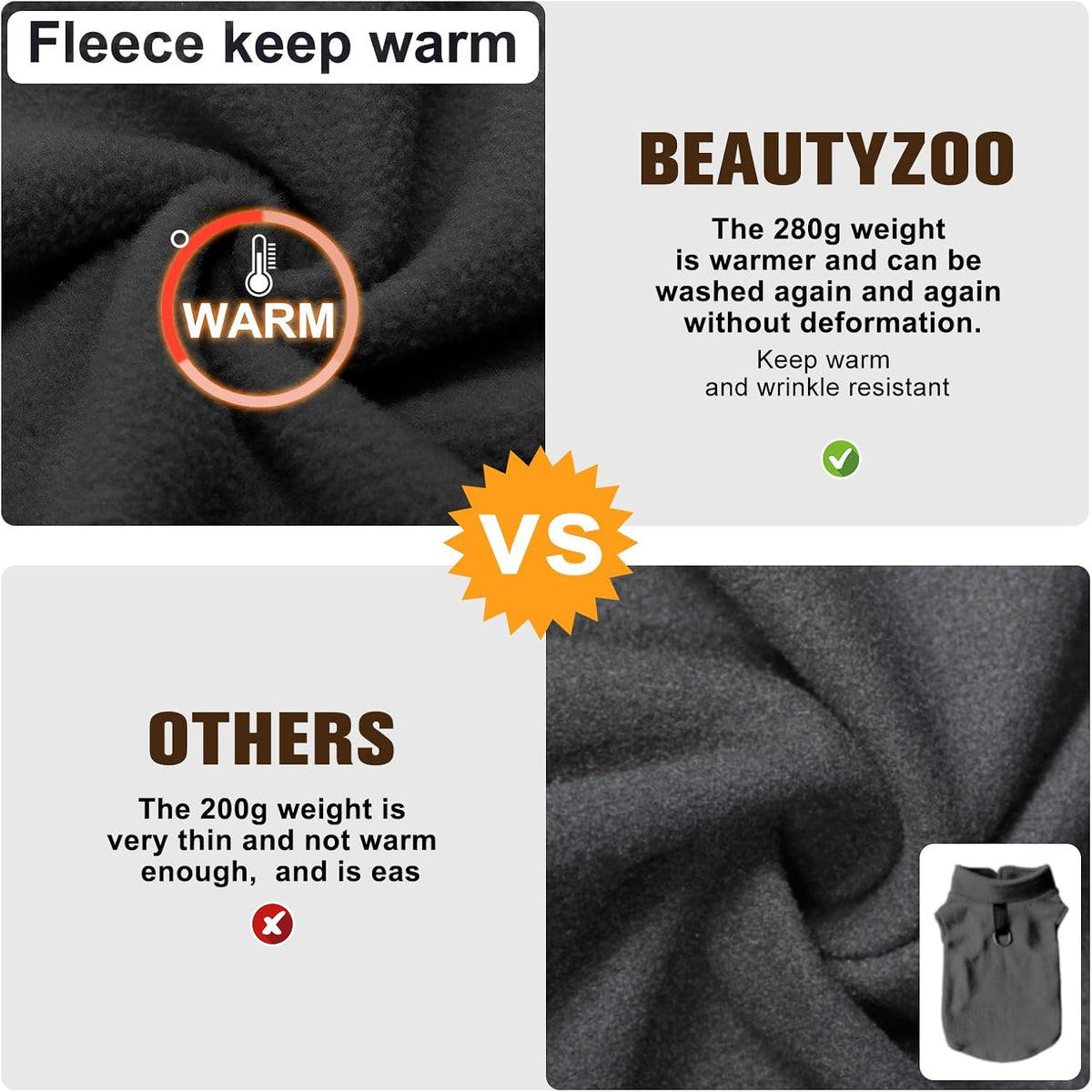 Dog Fleece Vest Sweater Winter Jacket for Small and Medium Large Dogs - X-Large / BLACK - image 4