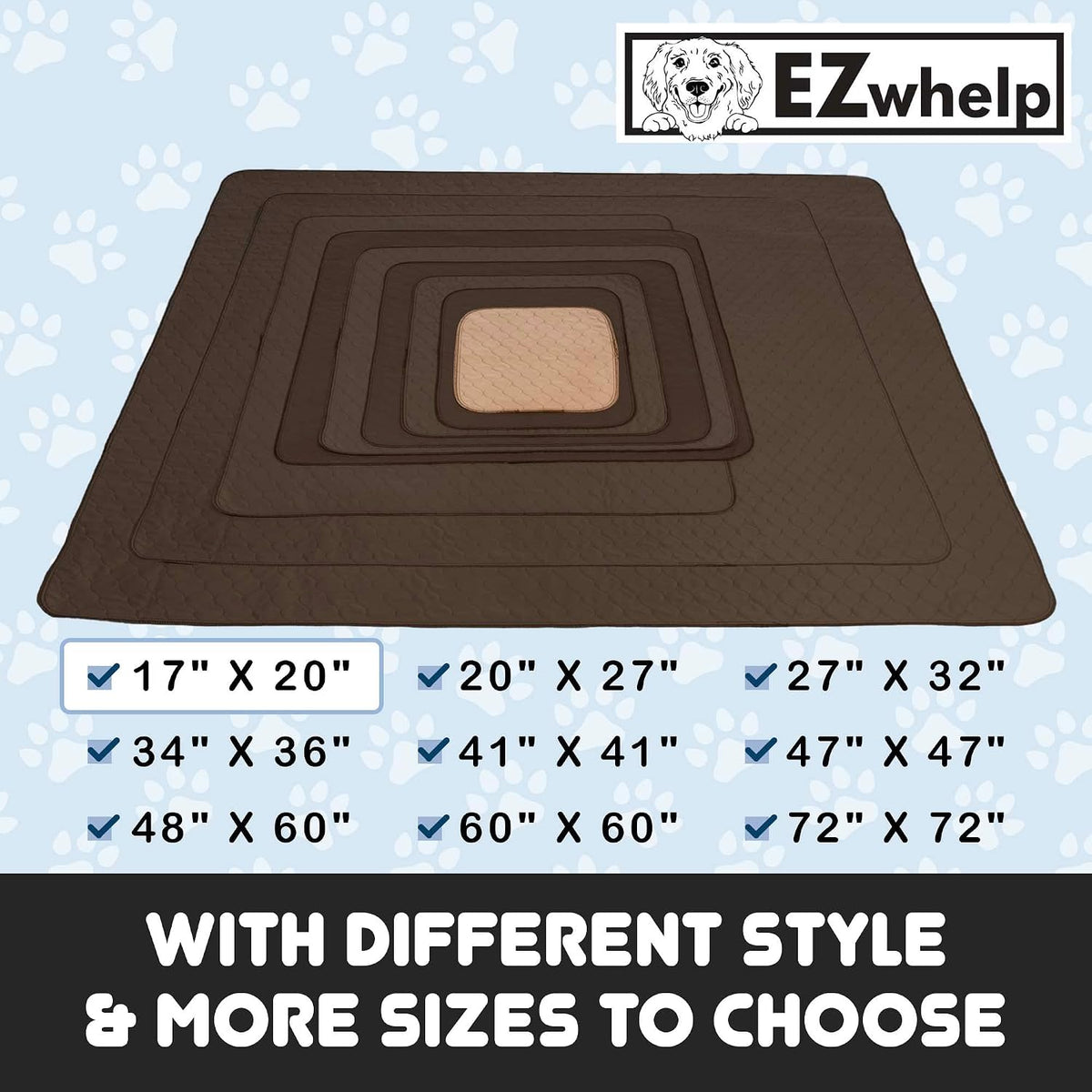Washable Dog Training Pads, Reusable Waterproof Whelping - 17x20 Inch (Pack of 1, Rounded Corners) - image 3