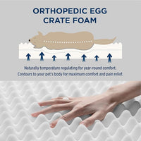 Bedsure Dog Beds Large Sized Dog - Orthopedic Flat Pet Beds with Removable Washable Cover, Egg Crate Foam Puppy Mat, Suitable for Pet Up to 65 lbs