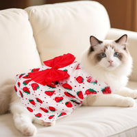 choyaxo Floral Dog Dress Cute Dog Skirt Pet Dress Summer Pet Clothes - Fruits / Medium - image 4