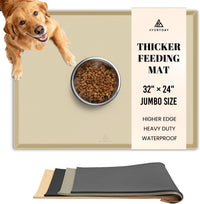 AVERYDAY 32x24 Waterproof Silicone Dog Food Mat - Cream / 32" x 24"