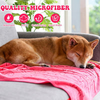 Peryiter 8 Pcs Dog Drying Towels Bulk 55'' x 28'' Pet Grooming - Pink - image 3