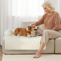 Luxurious Dog Couch Bed, Dog Couch Cover - Large(41*37*6 In) / White - image 2