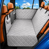 IJVAE Dog Seat Cover for Back Seat - Gray flannel / For Full Size Truck