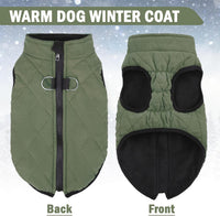 Winter Dog Vest Coat with Harness Built in – Essentials for Dogs - #1 Olive-Matte / M(Chest 16.5")-Regular - image 3