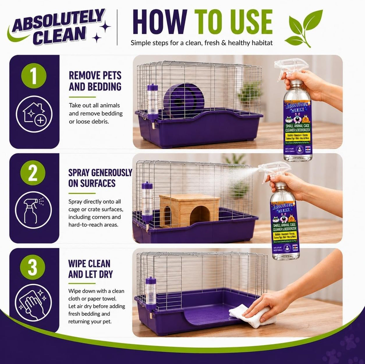 Absolutely Clean Amazing Small Animal Cage Cleaner - 16 Fl Oz (Pack of 1) - image 4