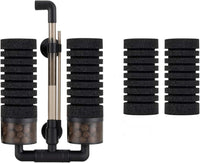 Hygger Aquarium Double Sponge Filter, Comes with 2 Spare Sponges - Filter M (15-55 gallon)