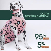 Kuoser Dog Recovery Suit for Dogs After Surgery,Professional Surgical Onesie for Female Male Dogs Spay Neuter,Soft Dog Surgery Suit Bodysuit for Abdominal Wounds Skin Disease,Pink Leopard 2XL