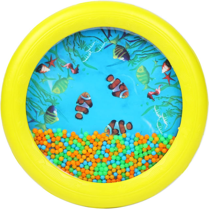 Musfunny Ocean Drum Wave Bead Drums Baby Kid Gentle Sea Sound Music - Yellow
