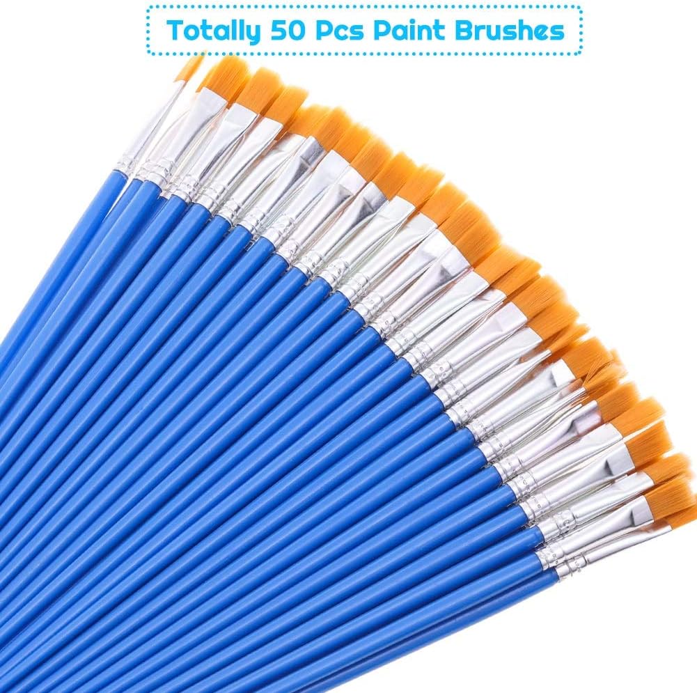 50 Pcs Flat Paint Brushes for Touch Up - 50 Pcs Flat Paint Brushes / 100 Count - image 2