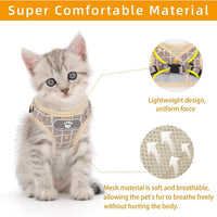 Cat Vest Harness and Leash Set - Khaki-pattern / X-Small (Chest: 8"-9") - image 2