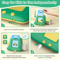 Alotwan Talking Flash Cards with 510 Sight Words - Green / 510 Words English - image 4