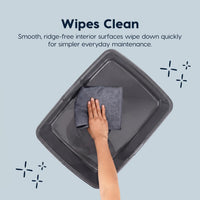 IRIS USA High Sided Cat Litter Box, Scatter Shield - Small / Gray - image 4