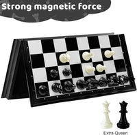 Travel Chess Set, 10 inch Magnetic Chess Board with 2 Extra Queen Portable Folding Board Chess - image 2