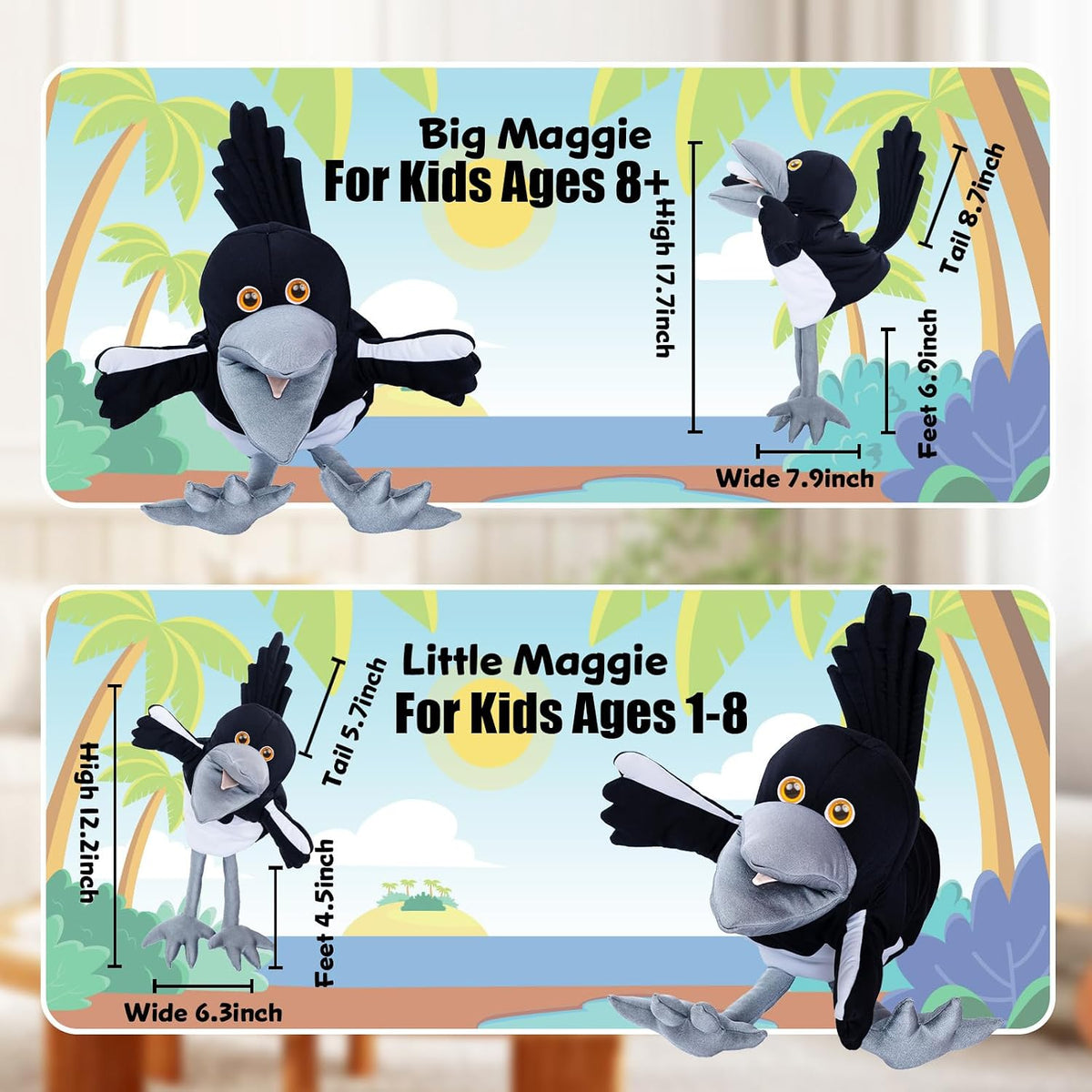 Steve and Maggie Plush Toy, Maggie Hand Puppet for Kids 1+ - Small - image 3