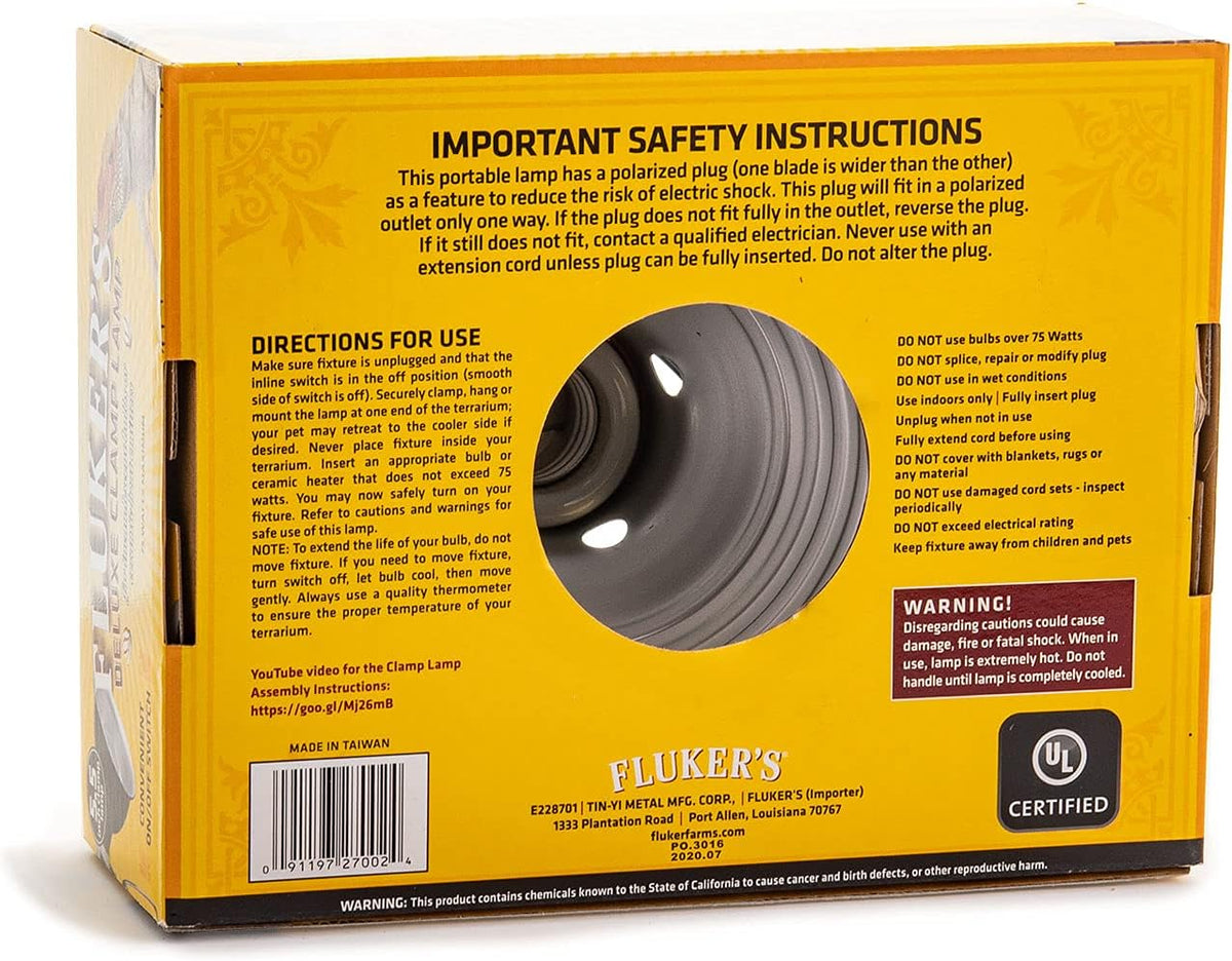 Fluker's Repta-Clamp Lamp - 5.5 Inch (Pack of 2) / 5.5" with On/Off Switch for Reptiles - image 4