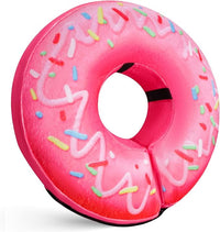 Katoggy Inflatable Dog Cone Collar for Dogs After Surgery, Soft Adjustable Blow up Donut Dog E-Collar for Small Medium Large Dog and Cats,Pink Donut,X-Large