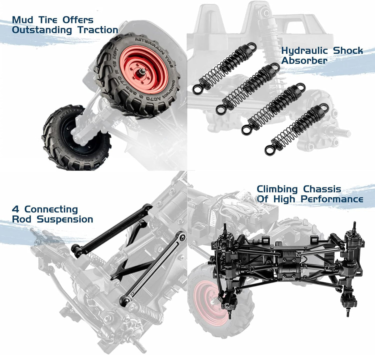FMS FCX24S Power Wagon 1/24 scale RC crawler with portal axles - view 8
