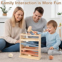 Vanplay Montessori Ball Drop Toys for 1 2 Year Old Boy Girls Birthday - Beige - image 4